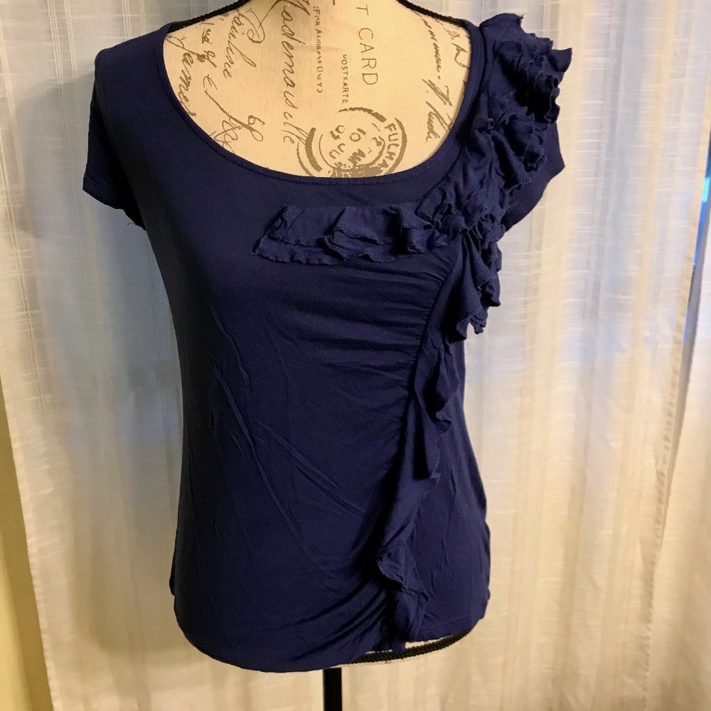 New York & Company women's top with ruffles